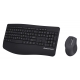 POWERTECH set ποντίκι & πληκτρολόγιο PT-1490, 2.4GHz & Bluetooth, μαύρο