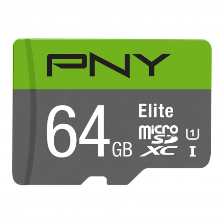PNY Elite microSDXC UHS-I Class 10 U1 64GB With SD Adapter