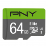 PNY Elite microSDXC UHS-I Class 10 U1 64GB With SD Adapter