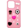 Vivid Silicone Pins Case Apple iPhone 15 Pro Max Pink