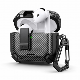 Vivid Airpods Magnetic Holder TPU Case Apple AirPods 4/4 Anc Black Grey