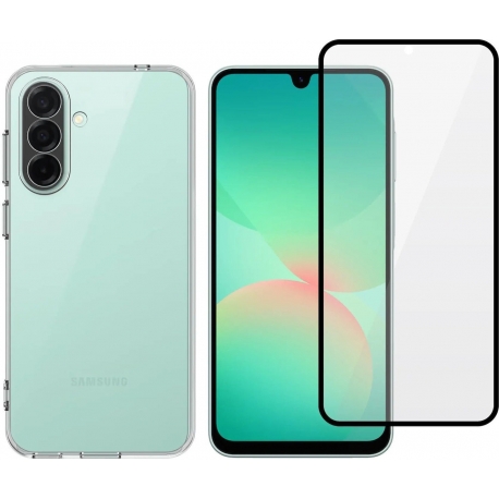 Vivid Set Clear TPU Case + Full FaceTempered Glass Samsung Galaxy A27 5G