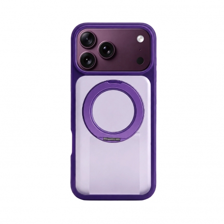 Vivid Skin Feel MagSafe Case With 360 Rotating Stand Apple iPhone 18 Pro Max / 17 Pro Max Purple