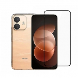 Vivid Set TPU Case + Full Face Tempered Glass Redmi Note 17 Pro