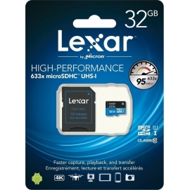 Lexar 32GB High-Performance 633x microSDXC UHS-I 95MB/S