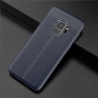 OEM Litchi Pattern Flexible Cover TPU Samsung Galaxy S9 - Blue