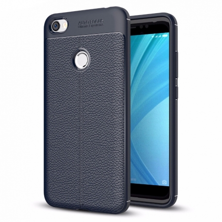 OEM Litchi Pattern Flexible Cover Case Huawei Mate 10 Lite - Blue