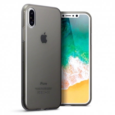 Terrapin Ημιδιάφανη Θήκη Σιλικόνης iPhone X - Smoke Black
