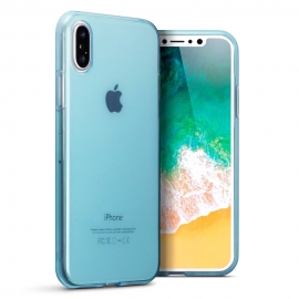 Terrapin Ημιδιάφανη Θήκη Σιλικόνης iPhone X/Xs - Blue (118-125-004)