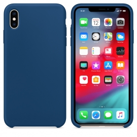OEM Silicone Case Soft Flexible Rubber Cover iPhone XS Max -Dark Blue