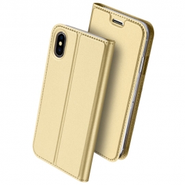 Duxducis SkinPro Flip Θήκη iPhone X/XS - Gold
