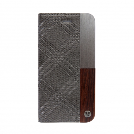 Uunique Book Case iPhone 7/8 Hard Shell - Trinity Emboss Grey