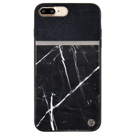 Uunique Back Case iPhone 7/8 Plus Hard Shell - Real Marble Black