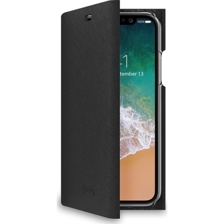 Celly Shell Wallet Case iPhone X/Xs - Black (SHELL900BK)