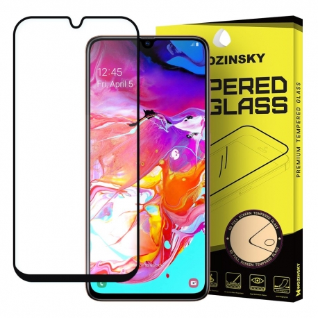 Wozinsky Tempered Glass Full Glue Case Friendly Samsung Galaxy A70 - Black