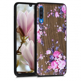 KW Wooden Case Samsung Galaxy A50 - Flowers (48177.02)