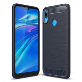 OEM Carbon Case Flexible Cover Huawei Y7 / Y7 Prime 2019 - Blue