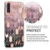 KW TPU Silicone Case Samsung Galaxy A70 - IMD Design Dark Pink/Rose Gold (48434.03)