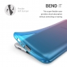 KW TPU Silicone Case Samsung Galaxy A80 - Bicolor Design, Dark Pink / Blue / Transparent (48447.01)