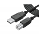 POWERTECH Καλώδιο USB 2.0 σε USB Type B, 1.5m, Black (CAB-U016)