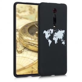 KW TPU Silicone Case Xiaomi Mi 9T - White / Black (50036.01)