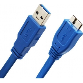 POWERTECH Καλώδιο USB 3.0 σε USB 3.0 Micro-B SuperSpeed, 1.5m, μπλέ (CAB-U004)