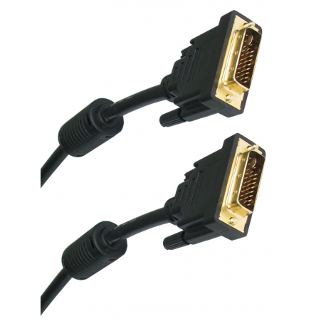 POWERTECH Καλώδιο DVI-I (M) σε DVI-I (M), 2x Ferrites, 1.5m - Black (CAB-DVI001)
