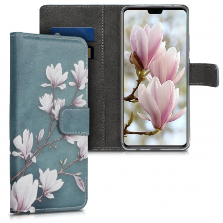 KW Wallet Case Huawei Mate 30 - Magnolias Taupe / White / Blue Grey (50145.02)