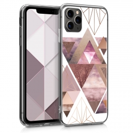 KW TPU Silicone Case Apple iPhone 11 Pro Max - IMD Design Light Pink / Rose Gold / White (49786.06)