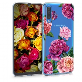KW TPU Silicone Case Samsung Galaxy A50 - Flower Mix Violet (48060.12)