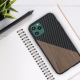 KW Wooden & Carbon Fiber Case Apple iPhone 11 Pro - Black / Brown (51143.01)