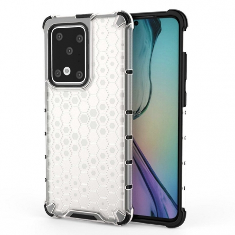 OEM Honeycomb Armor Case with TPU Bumper Samsung Galaxy S20 Ultra - Transparent