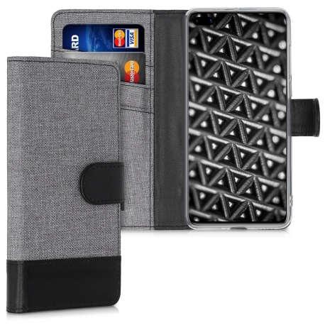 KW Wallet Case Huawei P40 - Grey / Black (51495.22)