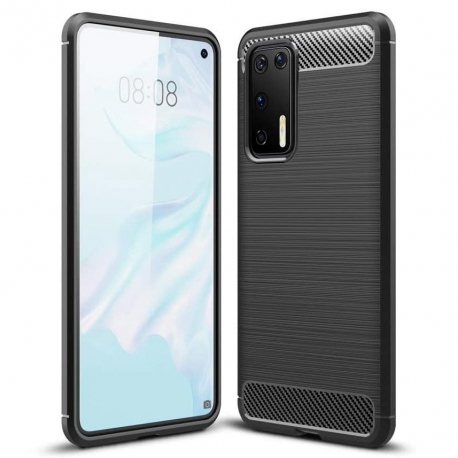 OEM Carbon Case Flexible Cover TPU Huawei P40 Pro - Black