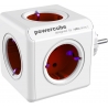 Allocacoc PowerCube Original 5-Outlets - Red (1100RD/DEORPC)