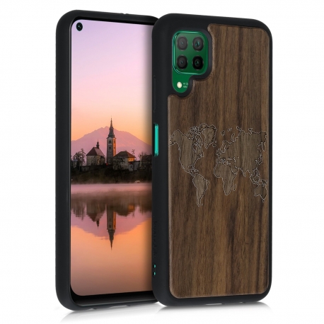 KW Wooden Case Huawei P40 Lite - Travel Outline (52350.05)