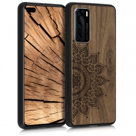KW Wooden Case Huawei P40 - Rising Sun Dark Brown (52351.01)